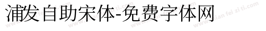 浦发自助宋体字体转换