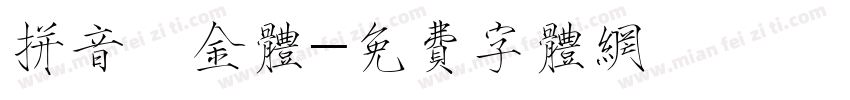 拼音廋金体字体转换