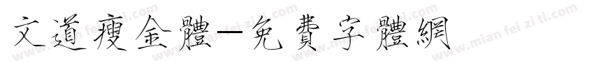 文道瘦金体字体转换