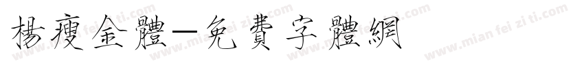 杨瘦金体字体转换