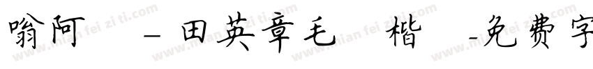 嗡阿吽－田英章毛筆楷書字体转换