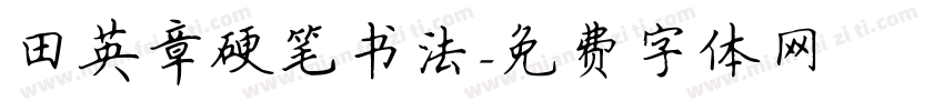 田英章硬笔书法字体转换