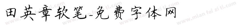 田英章软笔字体转换