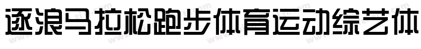 逐浪马拉松跑步体育运动综艺体字体转换