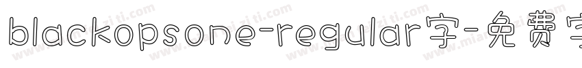 blackopsone-regular字字体转换