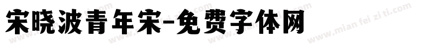 宋晓波青年宋字体转换