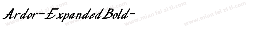 Ardor-ExpandedBold字体转换