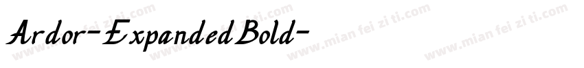 Ardor-ExpandedBold字体转换