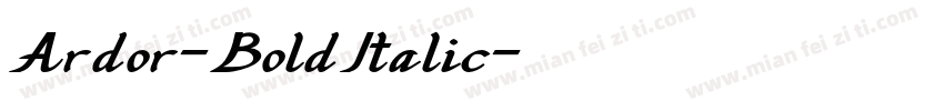 Ardor-BoldItalic字体转换