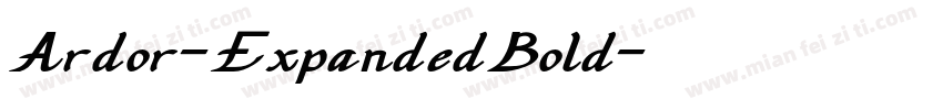 Ardor-ExpandedBold字体转换