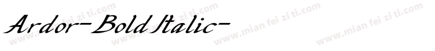 Ardor-BoldItalic字体转换