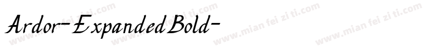Ardor-ExpandedBold字体转换