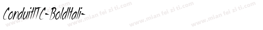 ConduitITC-BoldItali字体转换