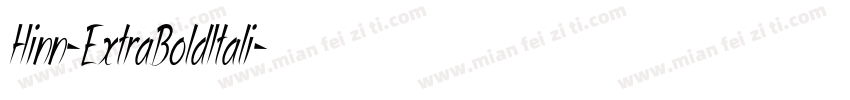 Hinn-ExtraBoldItali字体转换