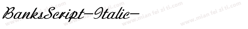 BanksScript-Italic字体转换