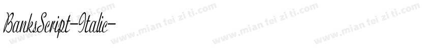 BanksScript-Italic字体转换
