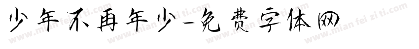 少年不再年少字体转换