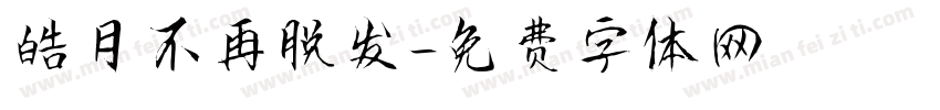 皓月不再脱发字体转换