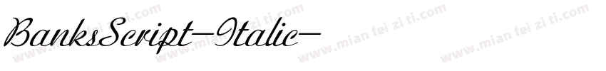 BanksScript-Italic字体转换