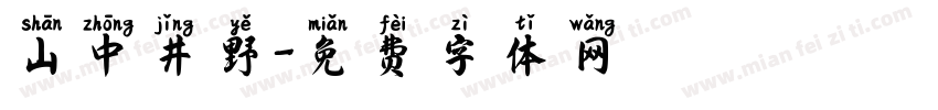 山中井野字体转换