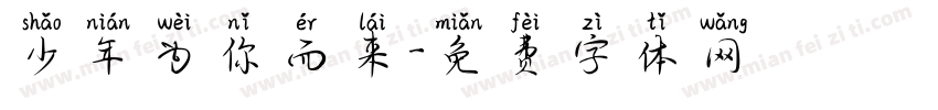 少年为你而来字体转换