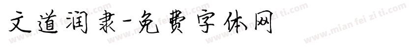 文道润隶字体转换