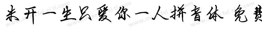 米开一生只爱你一人拼音体字体转换 米开一生只爱你一人拼音体字体转换