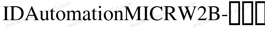 IDAutomationMICRW2B字体转换