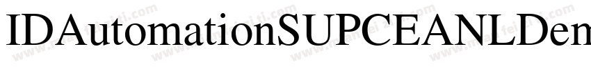 IDAutomationSUPCEANLDemo字体转换