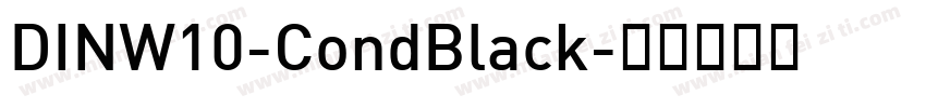 DINW10-CondBlack字体转换
