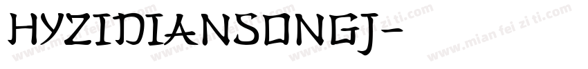 HYZiDianSongJ字体转换