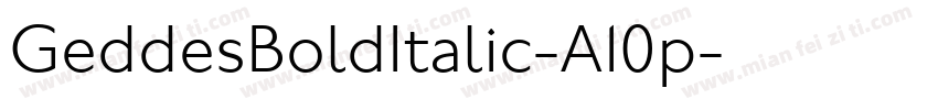 GeddesBoldItalic-A10p字体转换