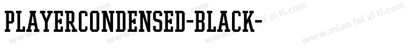 PlayerCondensed-Black字体转换