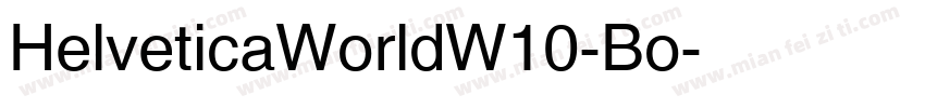 HelveticaWorldW10-Bo字体转换