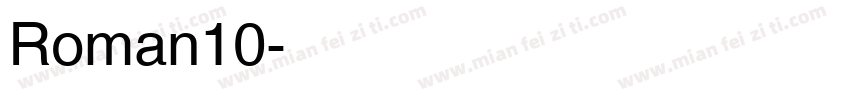 Roman10字体转换