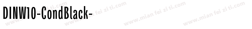 DINW10-CondBlack字体转换