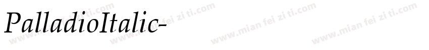 PalladioItalic字体转换