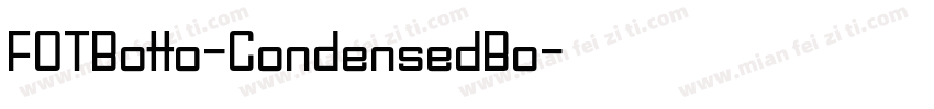 FOTBotto-CondensedBo字体转换