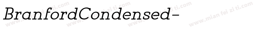 BranfordCondensed字体转换