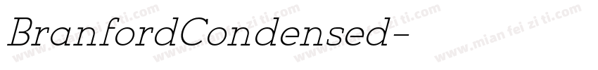 BranfordCondensed字体转换