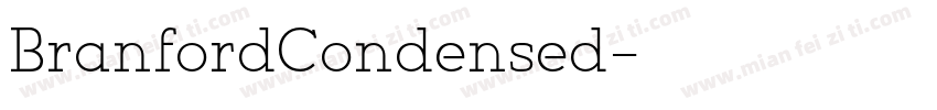 BranfordCondensed字体转换