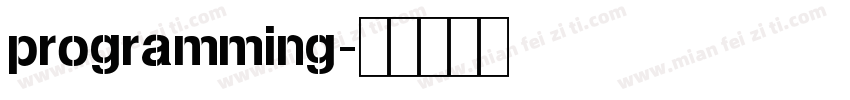 programming字体转换