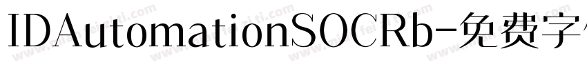 IDAutomationSOCRb字体转换