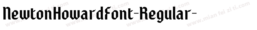 NewtonHowardFont-Regular字体转换