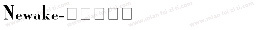 Newake字体转换