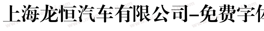 上海龙恒汽车有限公司字体转换