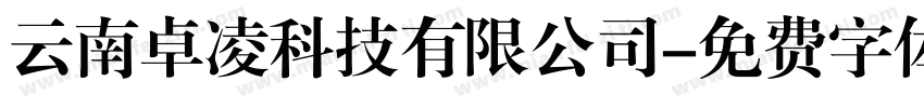 云南卓凌科技有限公司字体转换