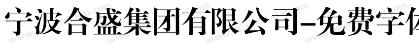 宁波合盛集团有限公司字体转换