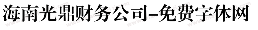 海南光鼎财务公司字体转换