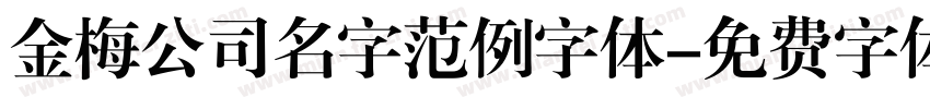 金梅公司名字范例字体字体转换